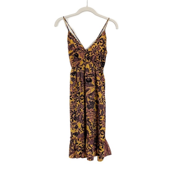 Raga NEW Tropic Royalty Floral Ruffle Mini Dress Size Medium - Picture 3 of 4